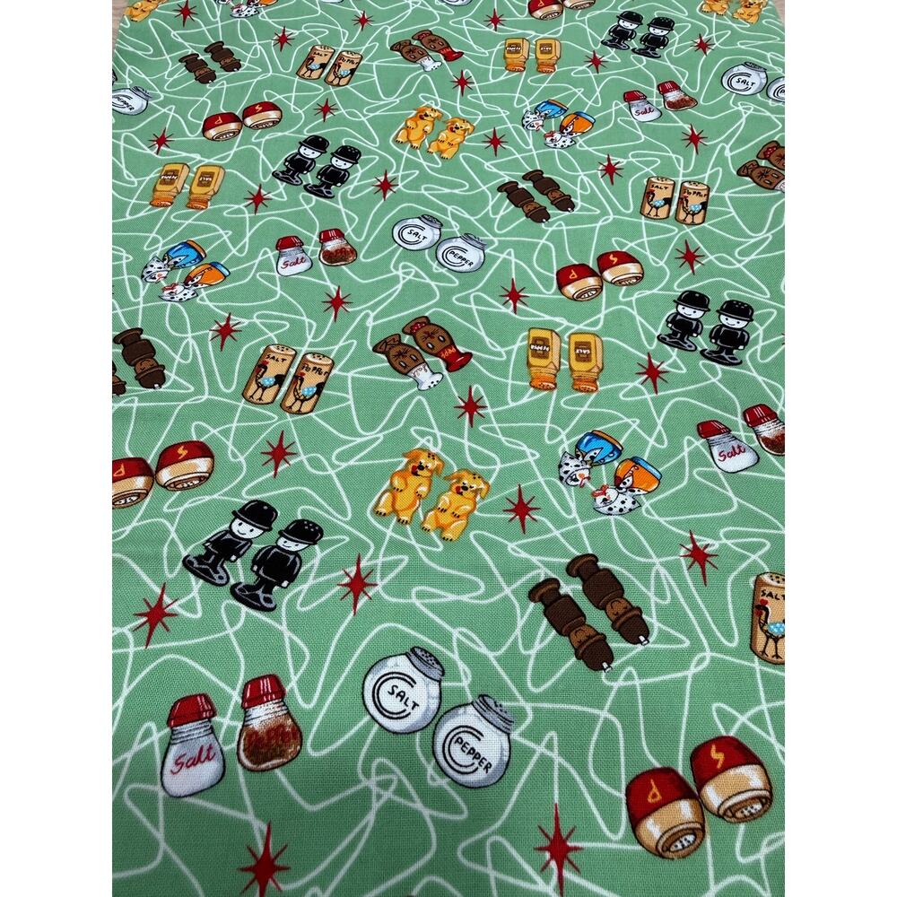 Michael Miller Salt & Pepper Atomic Retro MCM Quilting Cotton Fabric 3Yd 44W OOP